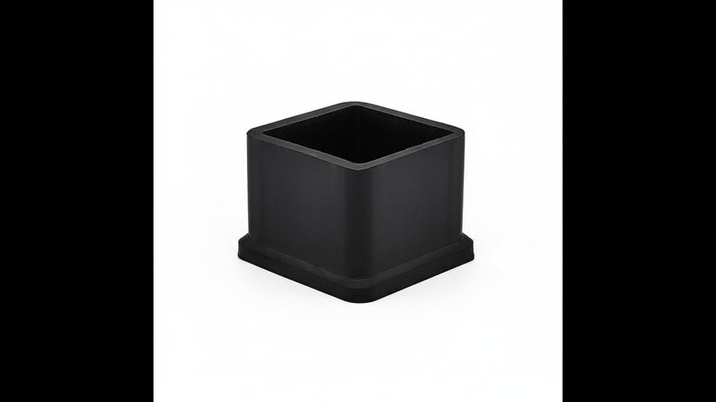 Flyshop Square Anti-Slip Rubber Leg Tips Furniture Chair Leg Floor Protectors 0.98 Inch x 0.98 Inch (25 x 25 mm) Black 10Pcs - Image 4
